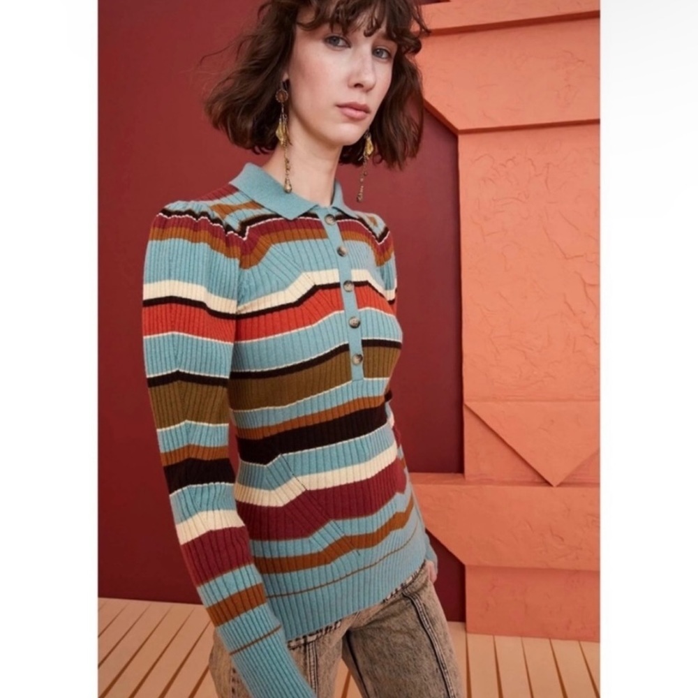 Ulla Johnson Striped Wool And Cashmere Sweater
